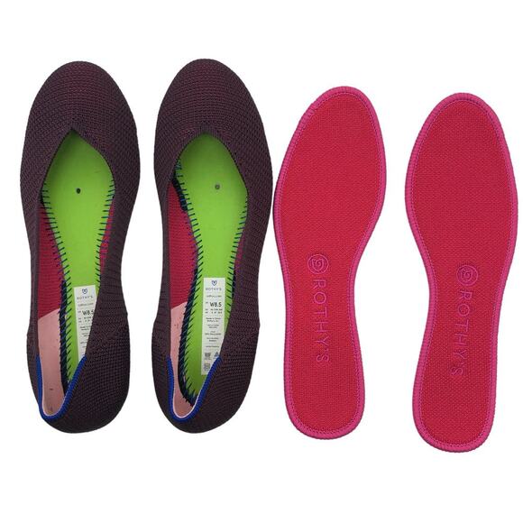 Rothy’s The Flat in Berry Lattice Retired Color Size 8.5 - Picture 8 of 8